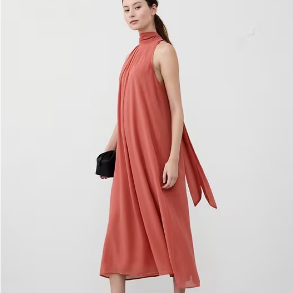 Banana Republic Factory Sleeveless Dusty Cedar Color Midi Dress